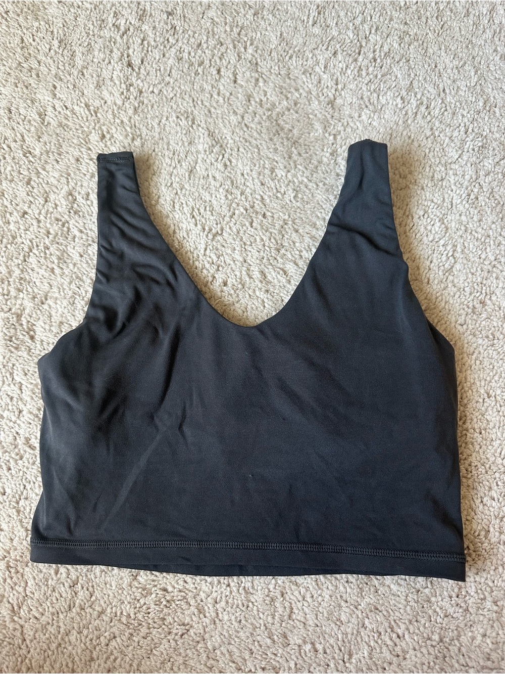 aerie Black Scoop Neck Crop Tank